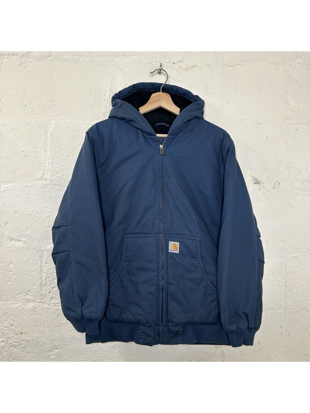 Y2K Carhartt Hooded Active Jacket “Navy Blue” YYJ130 Youth XL/Women’s Medium